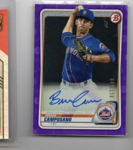 Briam Campusano 2020 Bowman #PA-BC Paper Auto Purple /250 - Picture 1 of 1