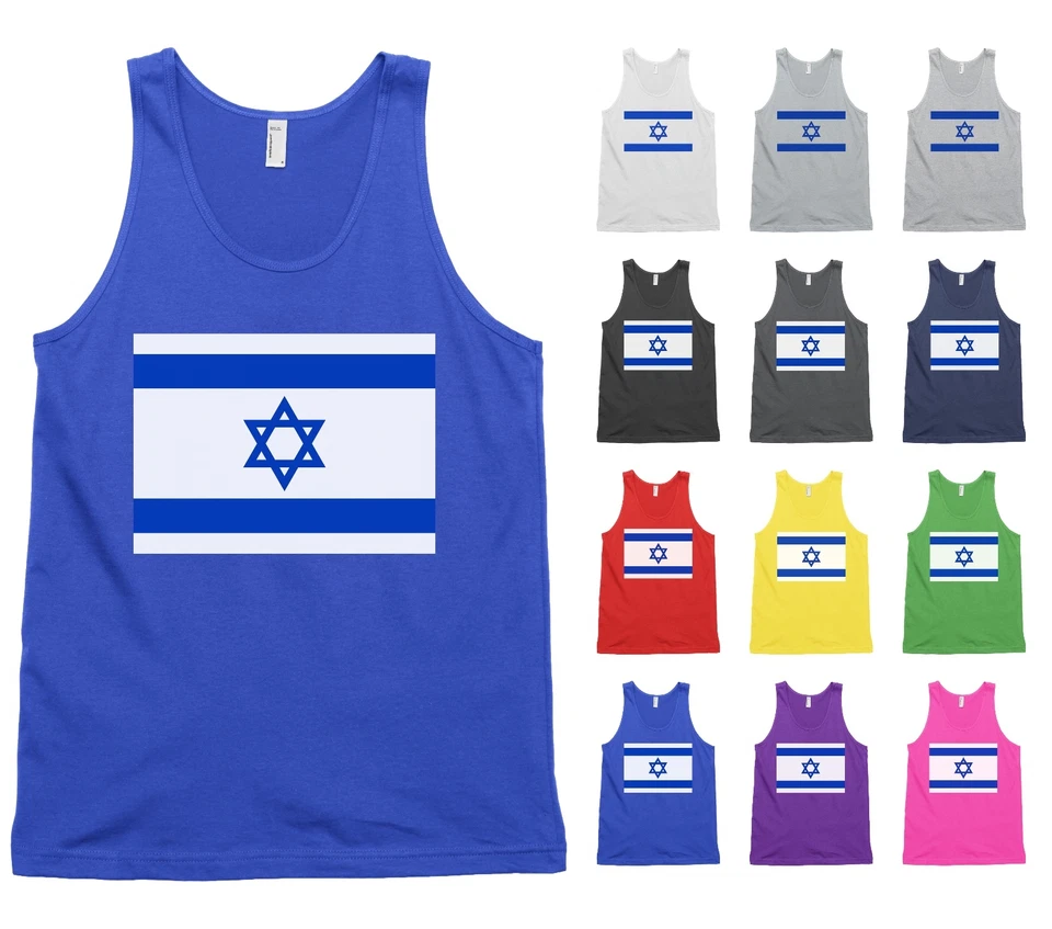 Israel Flag Bella + Canvas Tank Top Israeli Shirt - NEW - Image 1 of 1