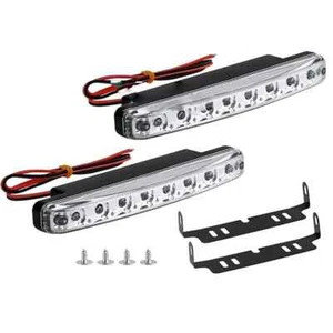 2X 8 LED Daytime Running Lights DRL Car Fog Day Driving Lamps Super White 12V - Picture 1 of 9