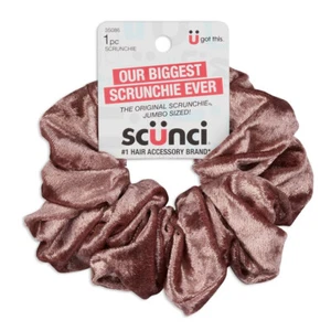 Scunci All Hair All Day Comfy Hold Hair Scrunchie, Velvet Pink, 1-Count - Picture 1 of 1