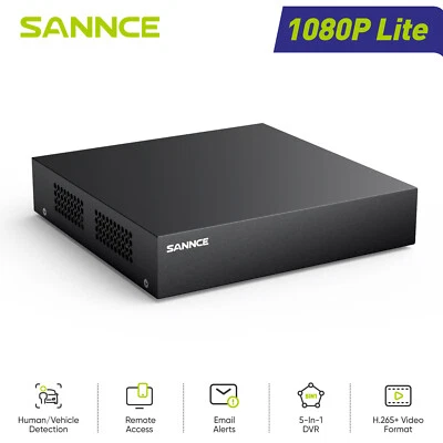 SANNCE 8CH 1080P Lite CCTV 5IN1 DVR TVI Video Recorder fr Security Camera System - Image 1 of 4