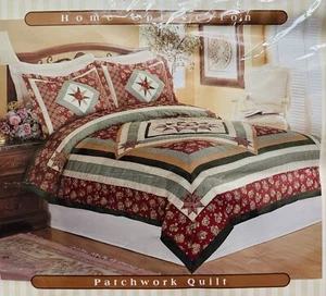 Home Collection handgefertigter King Size Patchwork Quilt Old Time Pottery 100”x90” - Bild 1 von 5