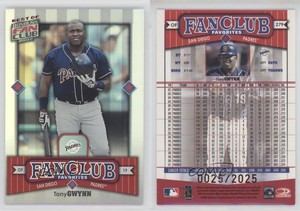 2002 Donruss Best of Fan Club /2025 Tony Gwynn #279 HOF
