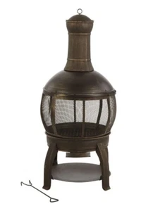 Living Accents Gusseisen Chimenea Holz Zugang Feuerstelle (Beschreibung lesen) - Bild 1 von 5