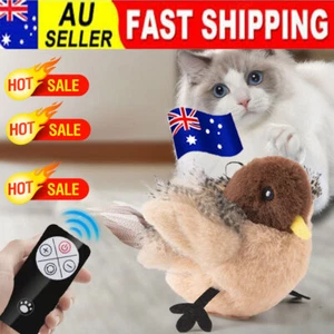 Electronic Interactive Cat Toy Flapping Wings Sparrow Bird Catnip Toys Chirping - Picture 1 of 14