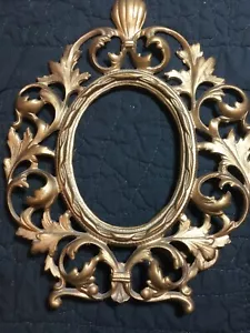 ExQUISite Vintage 11” Rococo Cast Metal Standing Picture Frame Swing Stand - Picture 1 of 12