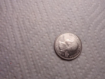 2017 p Indiana quarter die chip bottom of bust on the front. - Image 1 of 3