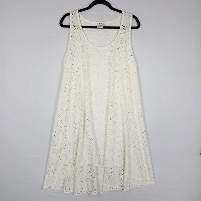 Платье Profile от Gottex Beach Cover-up M цвета слоновой кости трапециевидное лазерная резка Hi-Low Resort - Изображение 1 из 4