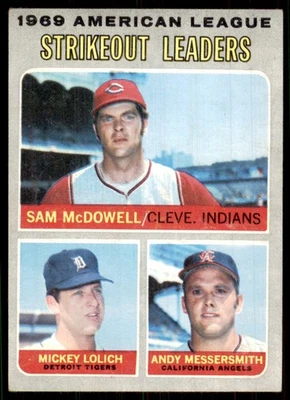 1970 Topps EX #72 McDowell Lolich Messersmith - Image 1 of 2