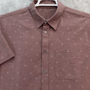 Vuori shirt men's large Bridge Button Down Performance Stretch Woven V184 AOP - Picture 1 of 12