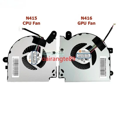 CPU GPU Cooling Fan for MSI Creator 17M A9SD (MS-17F3) A9SE A10SD N416 N415 - Image 1 of 4
