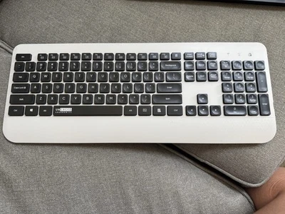 Uncaged Ergonomics KM1 Wireless Keyboard, Gray/Silver, Missing USB Receiver - Image 1 of 4