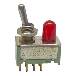 Interruptor de palanca Alcoswitch con luz indicadora LED - Imagen 1 de 2