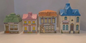 Juego De 4 Botes De Colección Nuevo De Lote Antiguo Avon Townhouse Café Confitería Té Dulce Panadería - Imagen 1 de 18