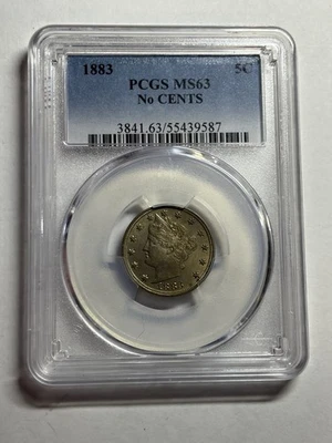 1883 No Cents Liberty V Nickel 5C PCGS MS63 Nice Variety - Image 1 of 4
