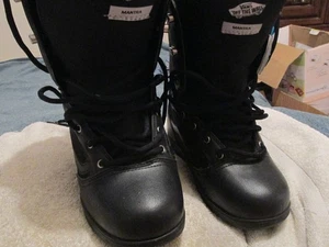 Men's Vans Black Mantra Leather Lace Up Snowboarding Boots Sz 9 - Picture 1 of 3