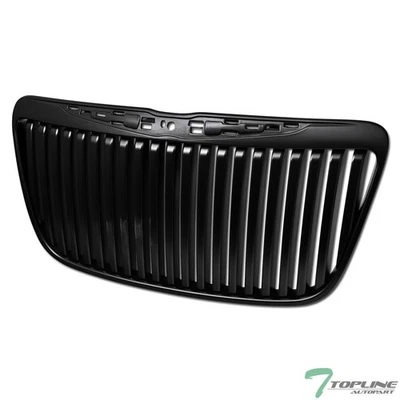 Topline For 2011-2014 Chrysler 300/300C Vertical Front Bumper Grille - Matte Blk Foto 1 de 4