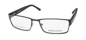 NEW HIGHLANDER HXL605 EYEGLASS FRAME 61-18-155 RECTANGULAR FULL-RIM MENS METAL & - Picture 1 of 8