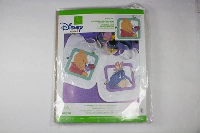 Janlynn Winnie The Pooh Cross Stitch Kit #1132-59 Fluttering Friends Bibs Disney - Image 1 of 4