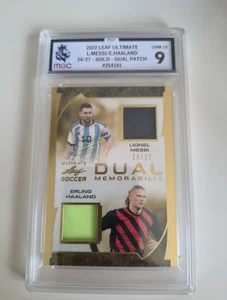 2022 Leaf Ultimate Lionel Messi / Erling Haaland Match Worn Memorabilia / 27 - Bild 1 von 2