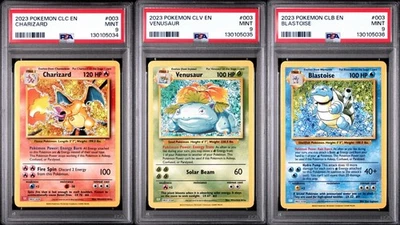 Pokemon TCG Classic Big 3 (Charizard, Venusaur, Blastoise) Sequential PSA 9 Set - Image 1 of 4