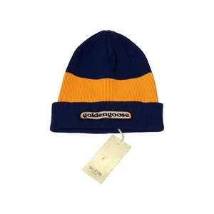 Golden Goose Mütze Mütze Patch Mütze zweifarbig blau orange Einheitsgröße TU - Bild 1 von 9