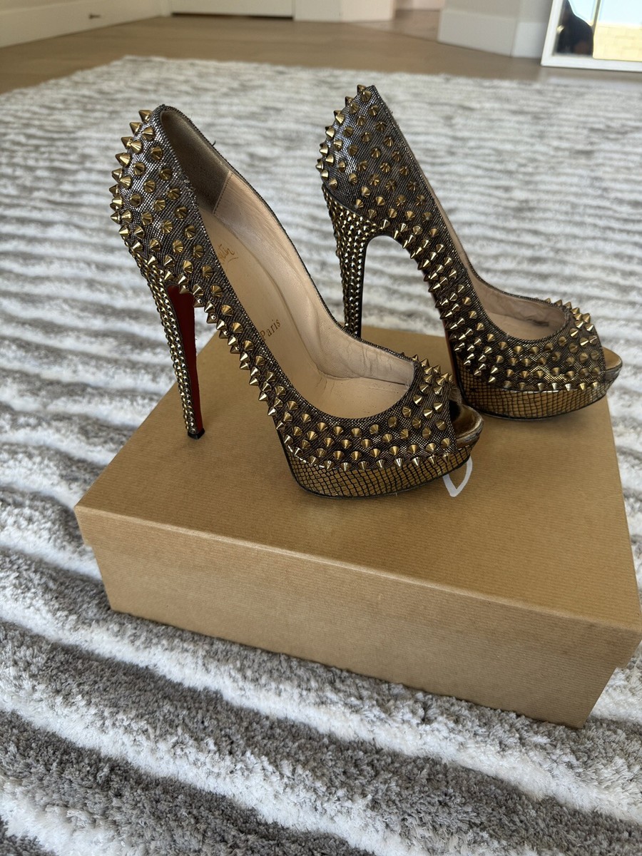 Christian Louboutin Lady Peep Metal Heels for Women for sale Christian Louboutin Lady Peep Metal Heels for Women for sale