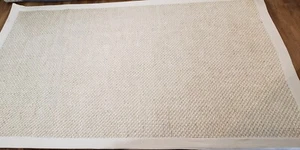 Handwoven Jute Rug with Basketweave and Border - Picture 1 of 5