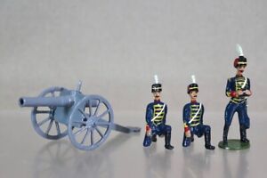 BRITAINS RE PAINTED ROYAL HORSE ARTILLERY GUN CREW with CANNON od