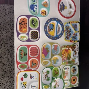 Vintage Lot of 13 pieces Miscellaneous Children's Plates And Bowls - Picture 1 of 10