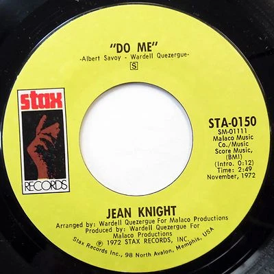 JEAN KNIGHT 45 Do Me VG+ / Save the last kiss for me VG STAX 1972 r&b SOUL  a871 - Image 1 of 2
