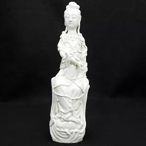 Chinese Blanc De Chine Guanyin Late Qing/Republic - Picture 1 of 13