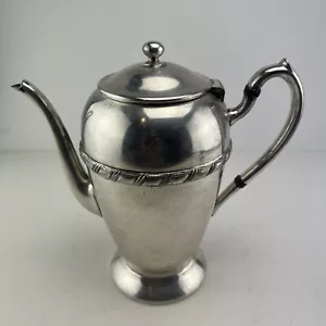 Vintage Academy Silver On Copper Tea Coffee Pot 8'' Tall - Picture 1 of 21