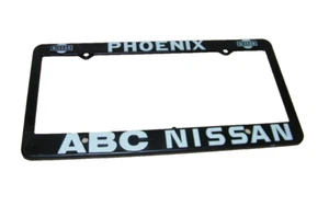 Vintage Phoenix Arizona ABC Nissan Dealer Plastic License Plate Frame E.C. - Picture 1 of 3