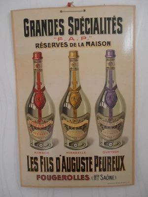  CARTON ANCIEN DISTILLERIE PEUREUX  NON REPRODUCTION  ( AA 1 ) - Photo 1/3