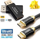 Displayport Male to HDMI Female AdapterConverter+Braided HDMI2.0 Cable 2160p