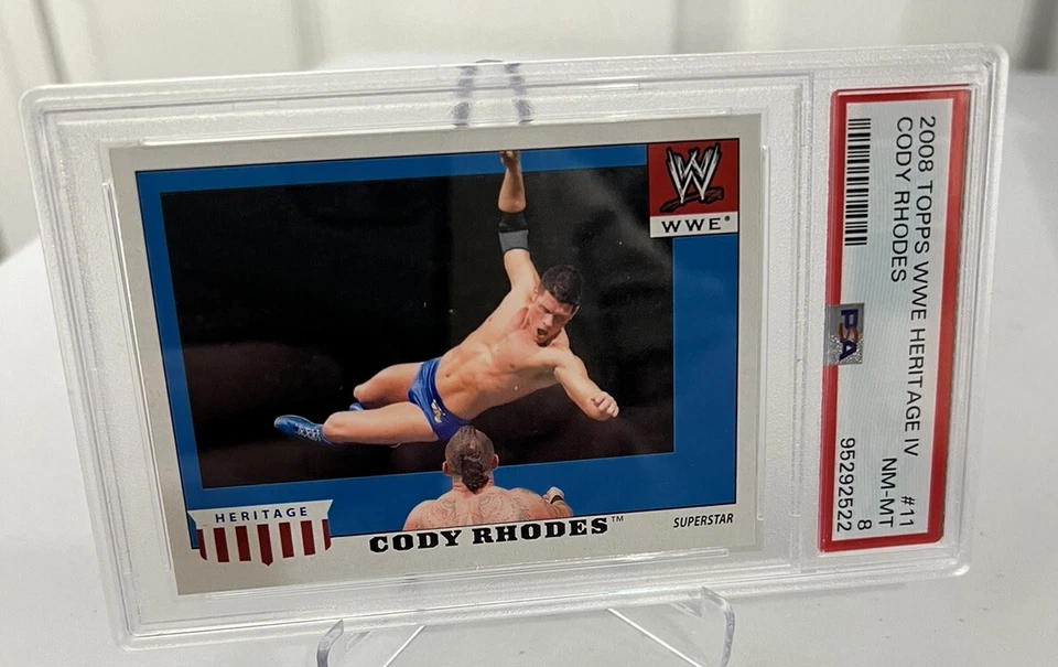 2008 Topps Wwe Heritage IV Cody Rhodes Rc #11 Psa 8 Pop 1 - Image 1 of 4