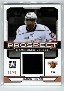 2014-15 ITG Draft Prospects Jerseys Bronze #PGU13 Jaden Lindo /45 (ref 224128)