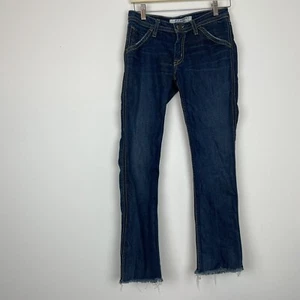Hudson Dark Wash Straight Jeans Size 27 Raw Hem  - Picture 1 of 7