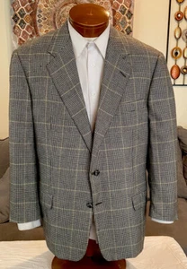 Hickey Freeman Herren grau kariert 2 Btn Kaschmir Blazer Gr. 42 R - Bild 1 von 12