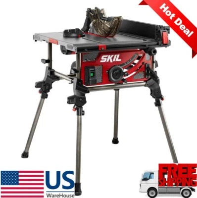 Sierra de mesa portátil SKIL 15 amperios 10 pulgadas para sitio de trabajo con soporte plegable - TS6307-00 Foto 1 de 4
