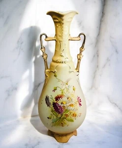 Robert Hanke RH Austria Art Nouveau Floral Porcelain Vase 13 in H - Picture 1 of 18
