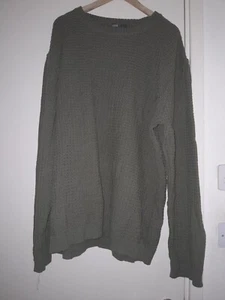 Asos mens plus khaki textured jumper 6xl long - Picture 1 of 4