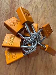 QTY 8 keyed the same (1 key) 1100 Series American Lock (lock box included) - Picture 1 of 1