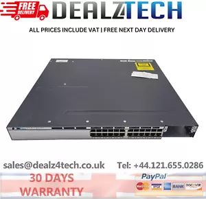 CISCO CATALYST 3750 24-PORT GBE LAN SWITCH, WS-C3750X-24T - Picture 1 of 2