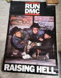 Rare Vntg 1986 Run DMC Raising Hell Promo Poster Winterland - Picture 1 of 10