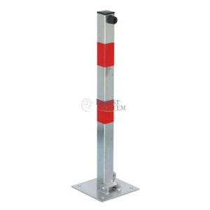 Parkpfosten Parkplatzsperre Sperrpfosten klappbar "SLUPEK" Stahl Verzinkt/Rot - Bild 1 von 3