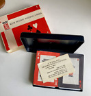 Vintage  KEM Plastic Playing Cards Florence Red & Blue+Case+Armed Forces Note!