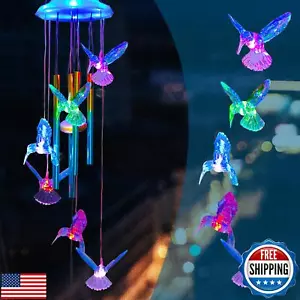 Outdoor Solar Wind Chime Decoration, Mother's Day Birthday Gifts for Grandma, - Picture 1 of 5