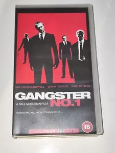 GANGSTERS No 1 (Cert 18) VHS Cassette Video Tape Malcolm McDowell/ Paul Bethany - Picture 1 of 4